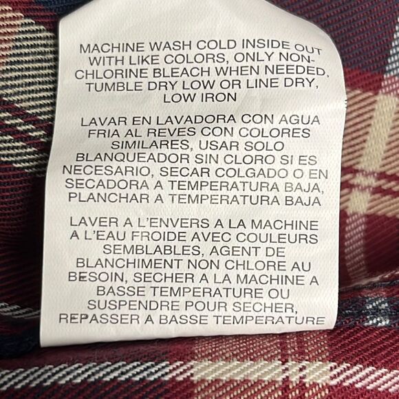 Wrangler ATG Men’s Mix Material Long Sleeve Plaid Button Down Shirt- Medium - Picture 16 of 16